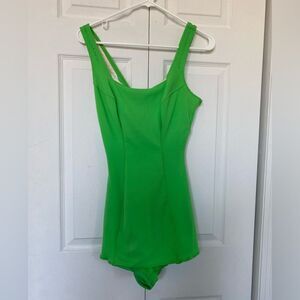1960s/50s One Piece Lime Green Swimsuit